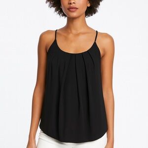 Express Black Pleated Camisole Top